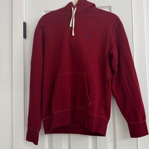 Ralph Lauren burgundy ish classic hoodie with navy logo